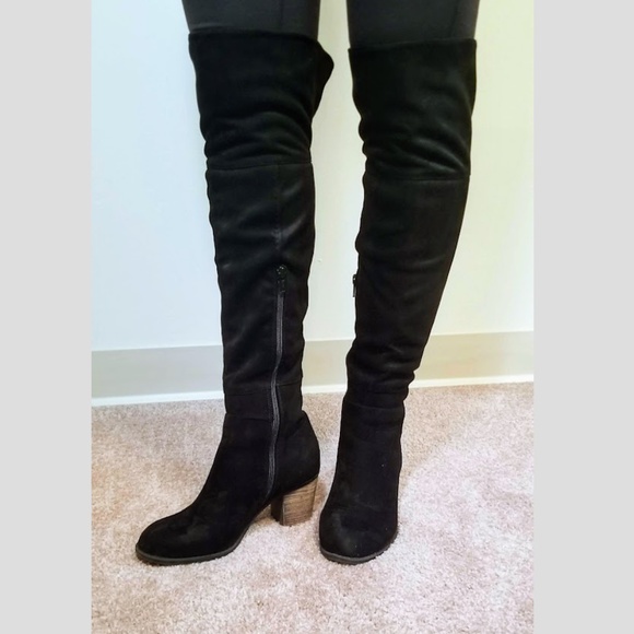 dsw black knee high boots